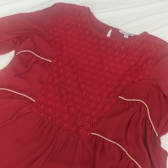 WAPI for Plus red high-low blouse top sz 2xl - Picture 5 of 9